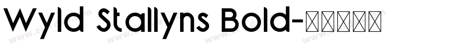 Wyld Stallyns Bold字体转换